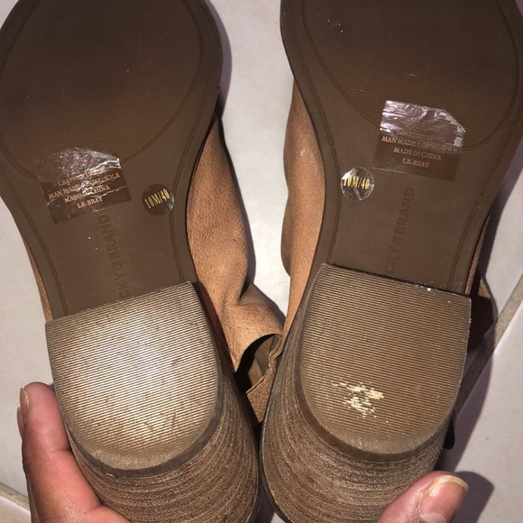 😍 lucky brand sandal booties w stacked heel! - Picture 6 of 11